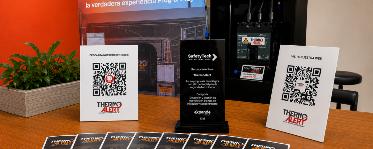 Descubra cómo los adhesivos THERMOALERT® Secure Building cambian de color para detectar sobrecalentamientos eléctricos antes de que se conviertan en incendios. Tecnología reconocida en el SafetyTech Mining Challenge 2025.