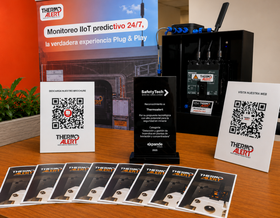 Descubra cómo los adhesivos THERMOALERT® Secure Building cambian de color para detectar sobrecalentamientos eléctricos antes de que se conviertan en incendios. Tecnología reconocida en el SafetyTech Mining Challenge 2025.